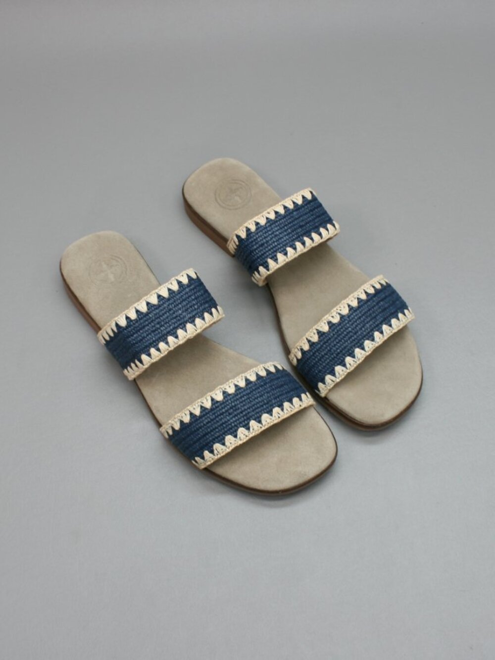 Charleston Shoe Co. 42 Ladies 11 Majorca Jute Navy Blue Slip-on Shoes Sandals - Picture 7 of 10
